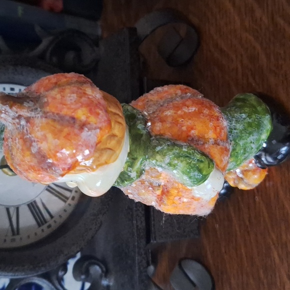 Vintage Porcelain Halloween Boy in Pumpkin and Girl in Ghost Costume Figurines - Picture 3 of 8